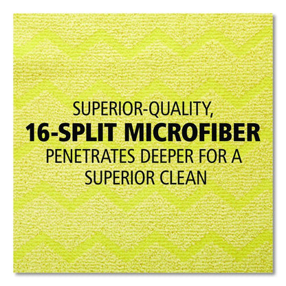 Reusable Cleaning Cloths, Microfiber, 16 x 16, Yellow, 12/Carton