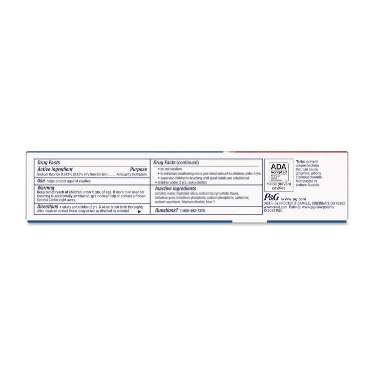 Cavity Protection Toothpaste, Regular, 4.2 oz, Tube, 24/Carton