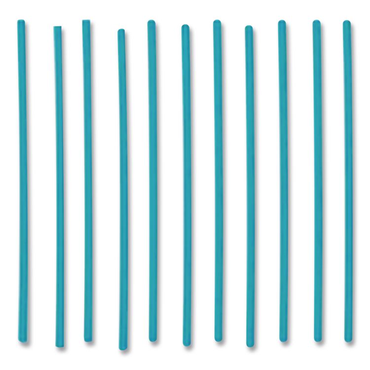 Marine Biodegradable Stir Straws, 5", PHA, Ocean Blue, 1000/Box, 6 Boxes/Carton