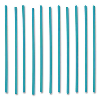 Marine Biodegradable Stir Straws, 5", PHA, Ocean Blue, 1000/Box, 6 Boxes/Carton