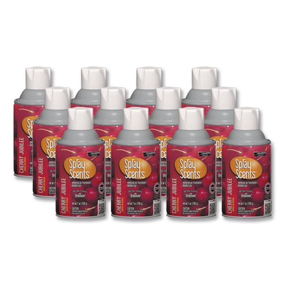 Champion Sprayon SPRAYScents Metered Air Freshener Refill, Cherry Jubilee, 7 oz Aerosol Spray, 12/Carton