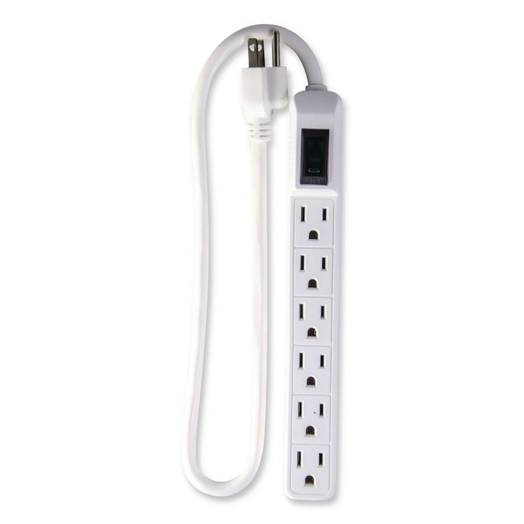 6 Outlet Mini Surge Protector, 2 ft Cord, 160 J, Black