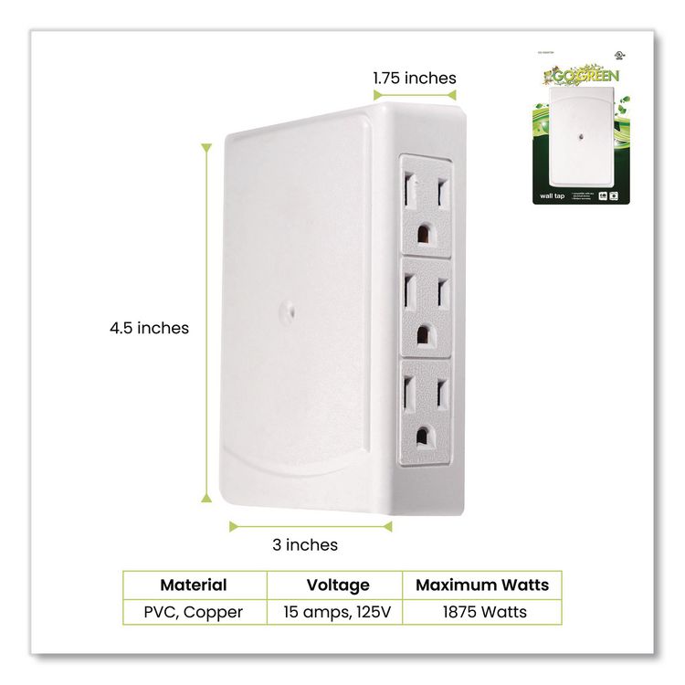 6 Outlet Side Mount Wall Tap, White