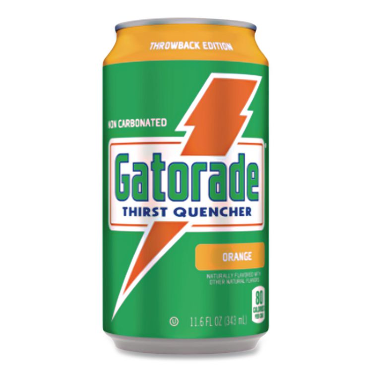 Thirst Quencher Can, Orange, 11.6 oz Can, 24/Carton