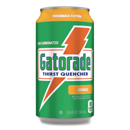 Thirst Quencher Can, Orange, 11.6 oz Can, 24/Carton