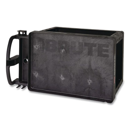 BRUTE Heavy-Duty Utility Cart with Lipped Shelves, Plastic, 2 Shelves, 500 lb Capacity, 25.88" x 45.25" x 37.13", Black