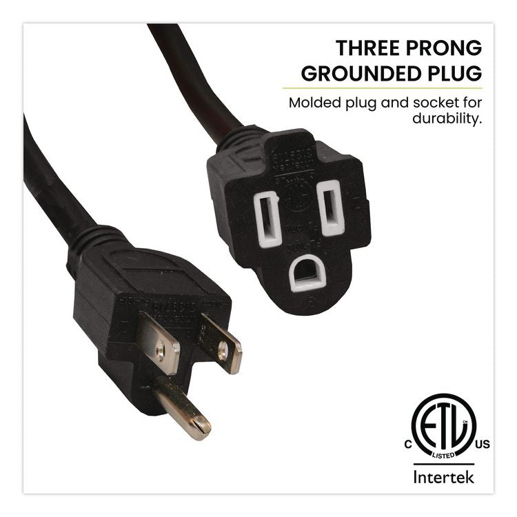 16 AWG Outdoor Extension Cord, 15 ft, 13 A, Black