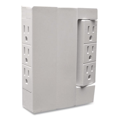 6 Outlet Swivel Wall Tap, White