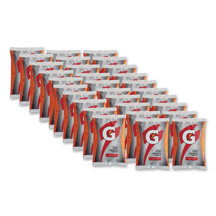 Thirst Quencher Powdered Drink Mix, Fruit Punch, 21 oz Packet, Yields 2.5 Gallons per Packet, 32/Carton