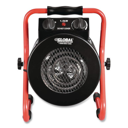 Portable Electric Space Heater, 1,500 W, 11.25 x 14.75 x 17.5, Black