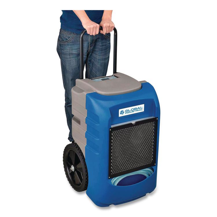 Low Grain Refrigerant Dehumidifier with Pump, 75 pt Tank Capacity, 18 x 20 x 20, Blue