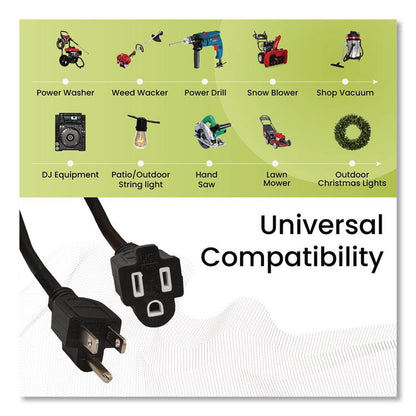16 AWG Outdoor Extension Cord, 50 ft, 13 A,  Black