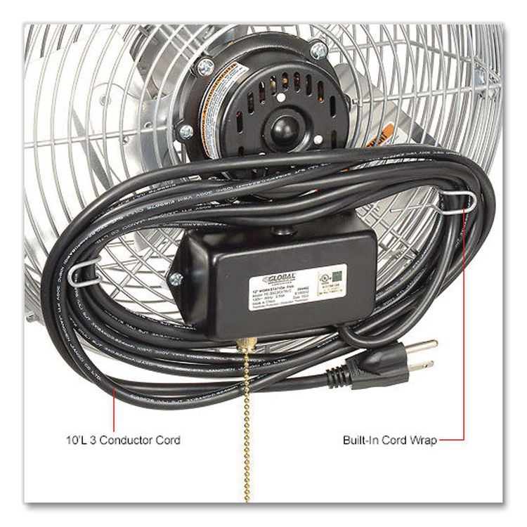 18" Industrial Workstation Fan, 4,600 CFM, 1/3 hp