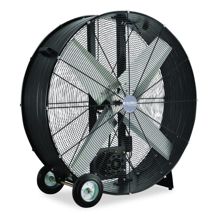 Portable Drum Blower Fan, 42", 2 Speeds, Black