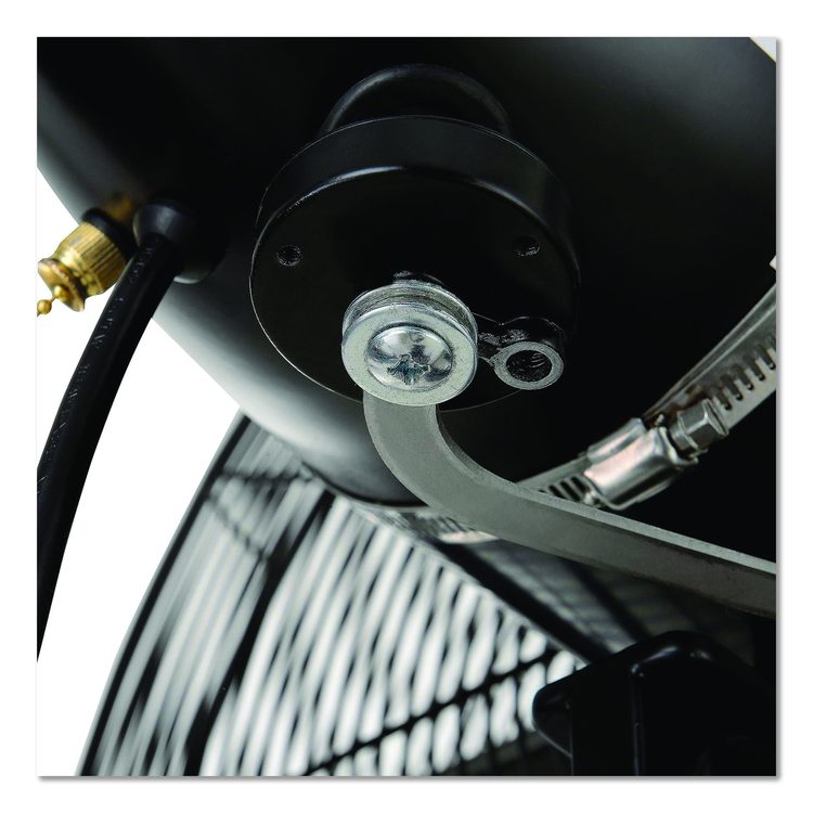 2 Speed Oscillating Outdoor Rated Wall Mount Fan, 30", Black