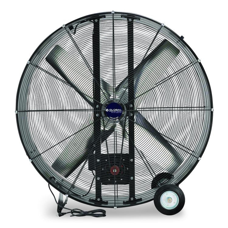 48" Portable Drum Blower Fan, 2 Speeds, Black