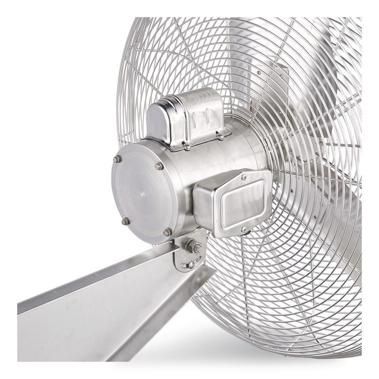 Washdown Wall Mount Fan, 24", 1 Speed, Silver