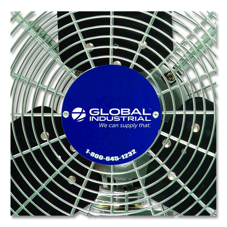 Oscillating Wall Mount Fan, 24", 3 Speeds, Black