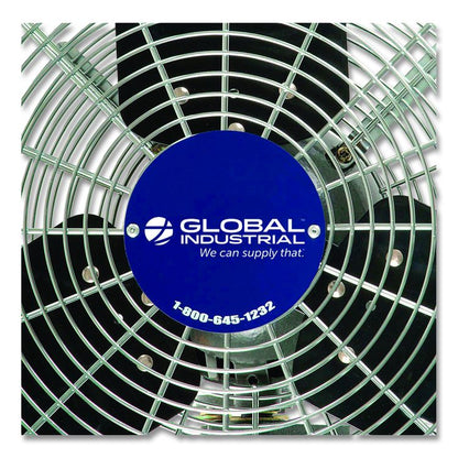 Oscillating Wall Mount Fan, 24", 3 Speeds, Black
