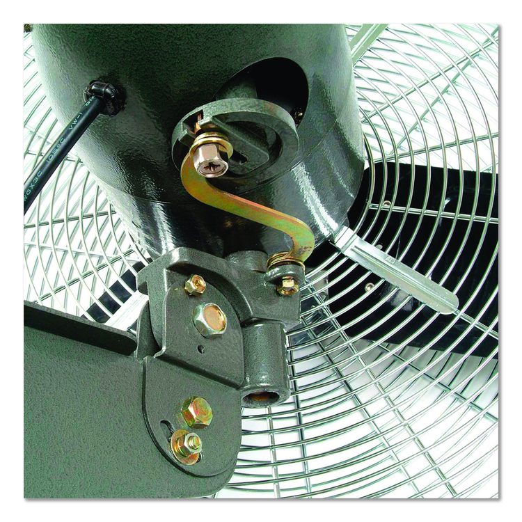 Oscillating Wall Mount Fan, 24", 3 Speeds, Black