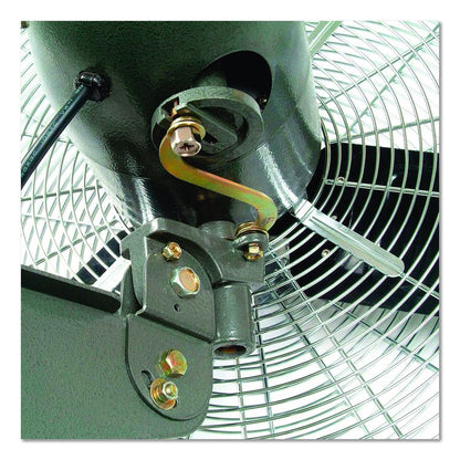 Oscillating Wall Mount Fan, 24", 3 Speeds, Black