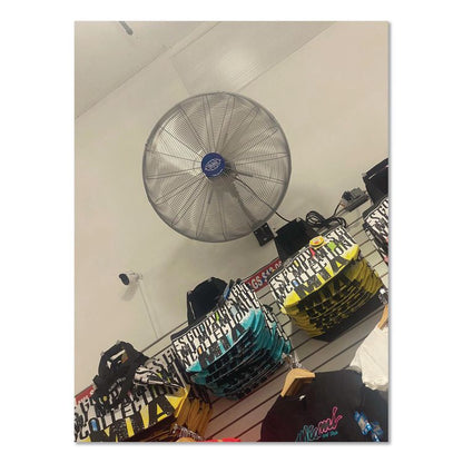Washdown Wall Mount Fan, 30", 1 Speed, Silver
