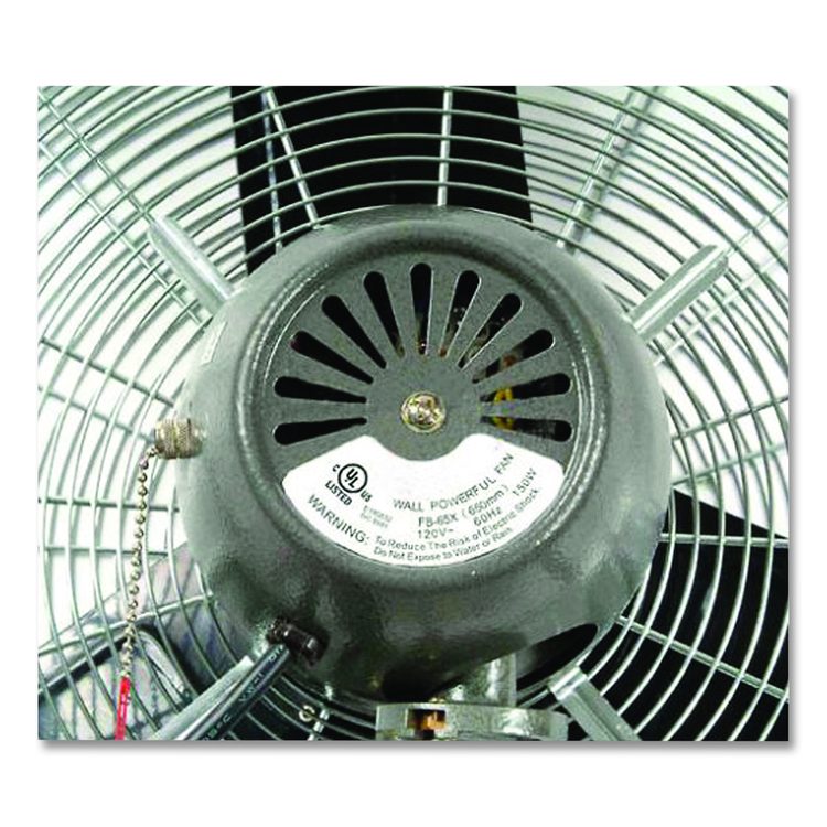 Oscillating Wall Mount Fan, 30", 3 Speeds, Black