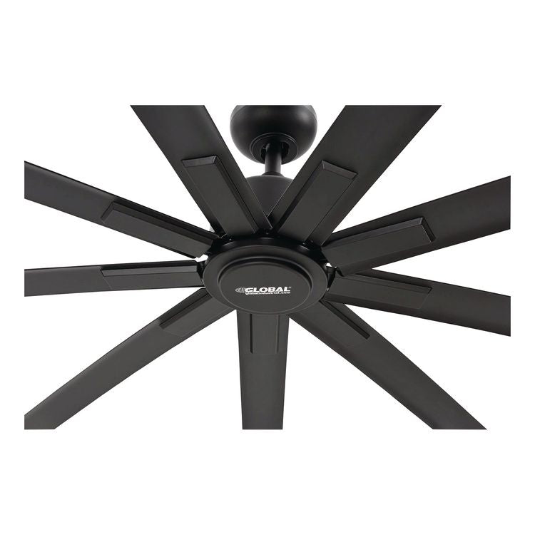Industrial Ceiling Fan, 96", 6 Speeds, 10,500 CFM, Black