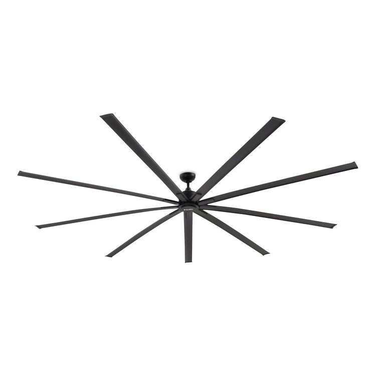 Industrial Ceiling Fan, 108", 6 Speeds, 20,000 CFM, Black