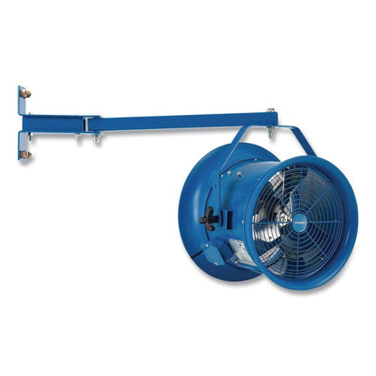 High Velocity Drum Fan with Yoke Mount, 14", 1 Speed, Blue