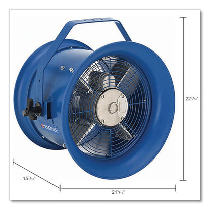 High Velocity Drum Fan with Yoke Mount, 14", 1 Speed, Blue