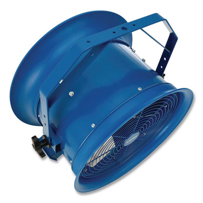 High Velocity Drum Fan with Yoke Mount, 18", 1 Speed, Blue