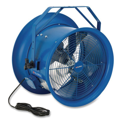 High Velocity Drum Fan with Yoke Mount, 18", 1 Speed, Blue