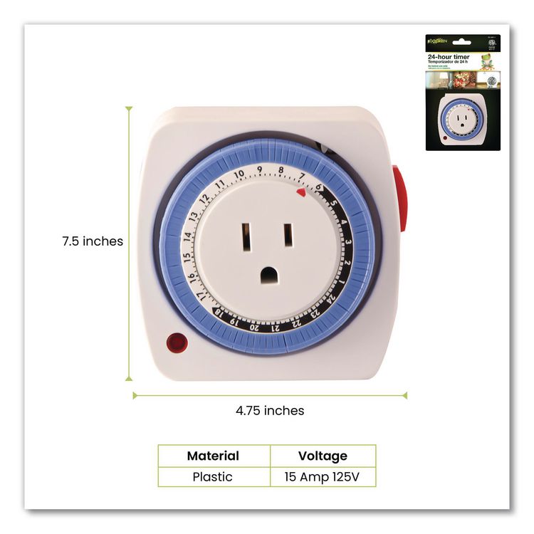 AC Indoor Timer, Analog, 4 x 3, White