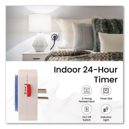 AC Indoor Timer, Analog, 4 x 3, White