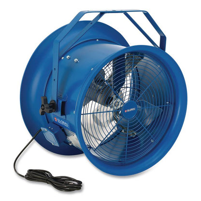 High Velocity Fan, Wall and Column Mount, 18", 1 Speed, Blue