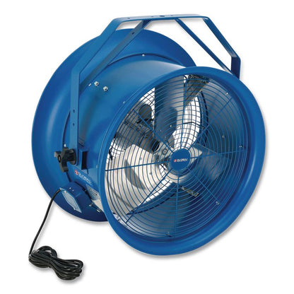 High Velocity Fan, Wall and Column Mount, 22", 1 Speed, Blue