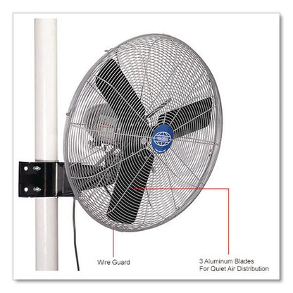 Oscillating Fan, Pole or Column Mount, 24", 4,050 CFM, 1/4 hp