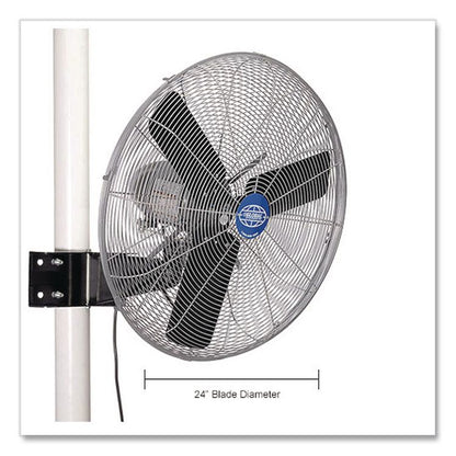 Oscillating Fan, Pole or Column Mount, 24", 4,050 CFM, 1/4 hp