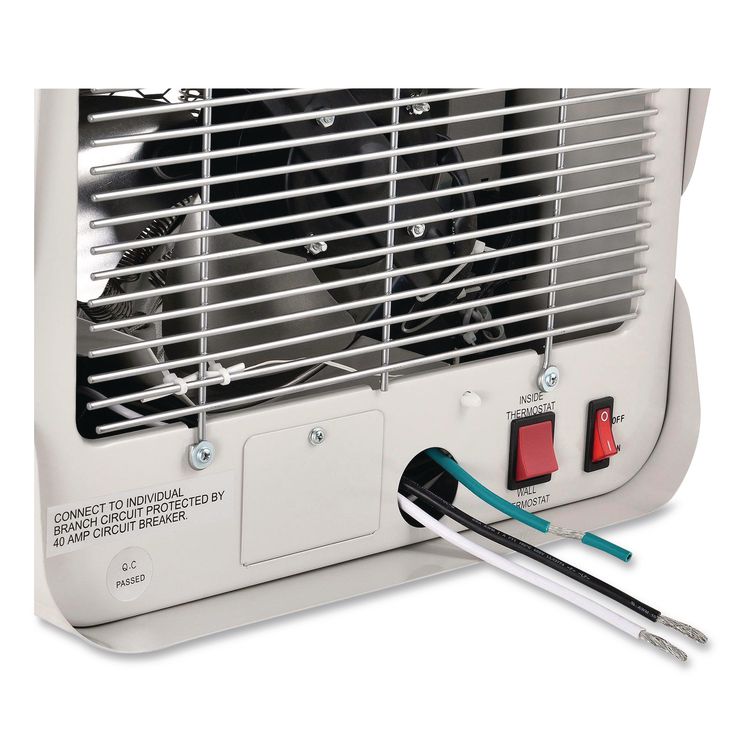 Unit Heater Horizontal Downflow with Remote, 7,500 W, 14.68 x 15 x 12.5, White