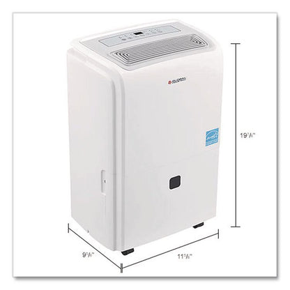 Portable Dehumidifier with Pump and Wi-Fi, 9.62 x 11.62 x 19.87, White
