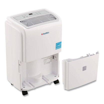 Portable Dehumidifier with Pump and Wi-Fi, 11.62 x 11.62 x 24.81, White