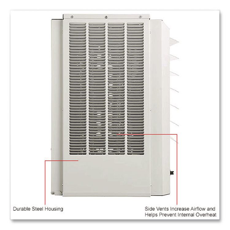Unit Heater, Horizontal or Vertical Downflow, 15,000 W, 19 x 13.75 x 21.44, White