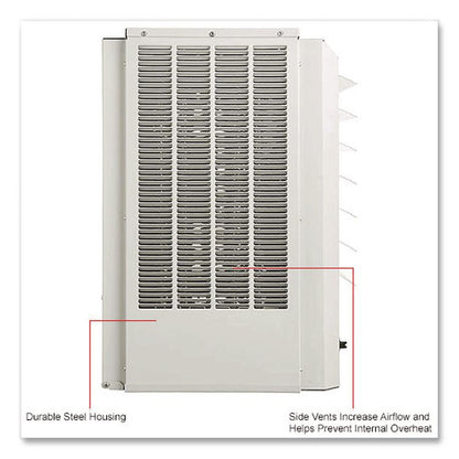 Unit Heater, Horizontal or Vertical Downflow, 15,000 W, 19 x 13.75 x 21.44, White