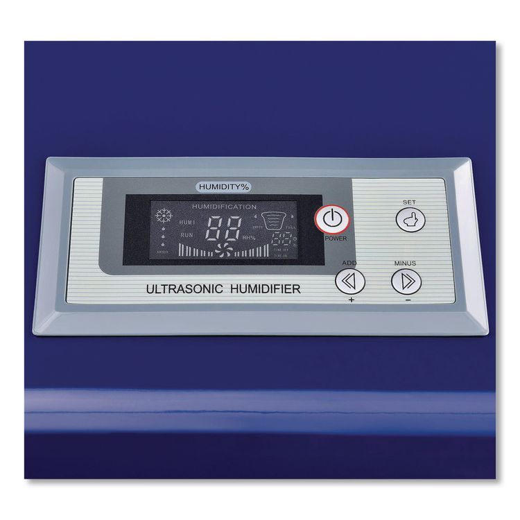 Ultrasonic Humidifier, 38 pt Tank Capacity, 150 pt Output, 13.75 x 23.62 x 18.25, Blue