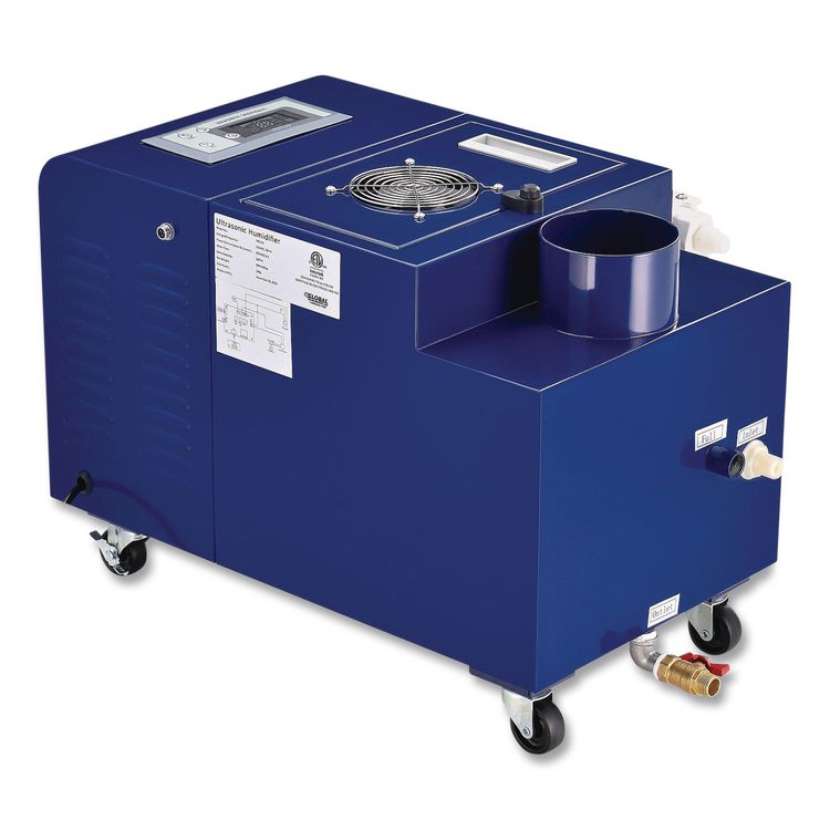 Ultrasonic Humidifier, 38 pt Tank Capacity, 150 pt Output, 13.75 x 23.62 x 18.25, Blue