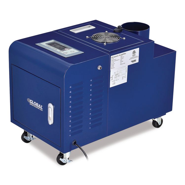 Ultrasonic Humidifier, 38 pt Tank Capacity, 150 pt Output, 13.75 x 23.62 x 18.25, Blue