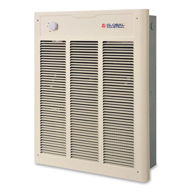 Fan Forced Wall Heater with Enclosed Motor, 4,000 W, 15.75 x 5 x 19.25, White