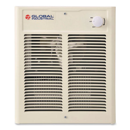 Fan Forced Wall Heater, Shaded Pole Motor, 1,500 W, 10.63 x 4.75 x 12.25, White