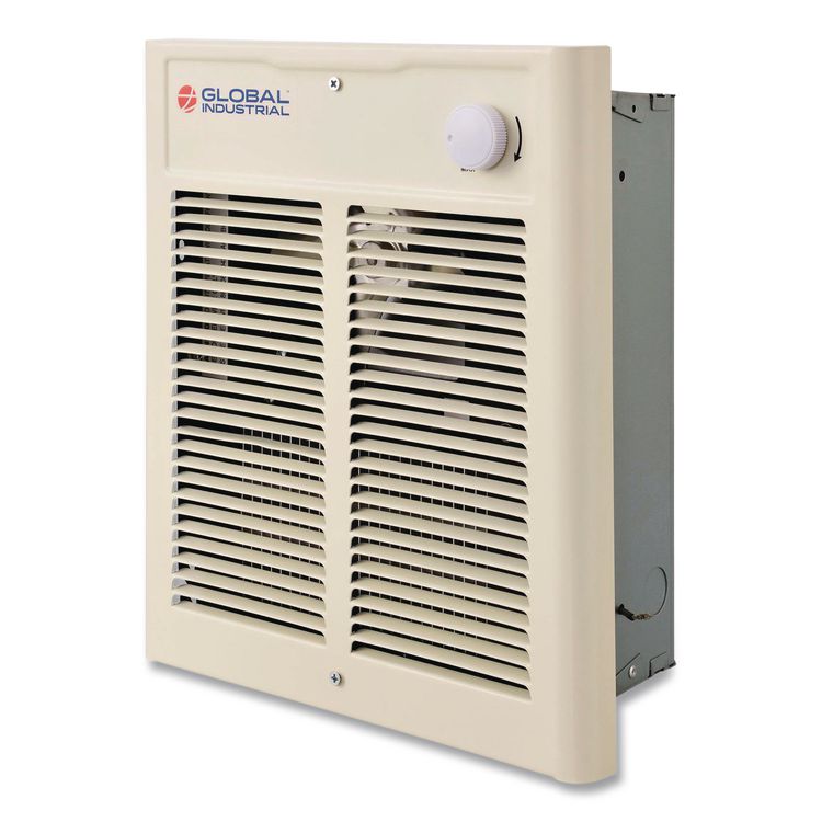Fan Forced Wall Heater, Shaded Pole Motor, 1,500 W, 10.63 x 4.75 x 12.25, White